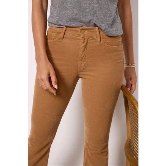 Mother Women's The Weekender Corduroy Pant Flare Leg Tabacco Size 28 NWOT - Picture 2 of 12